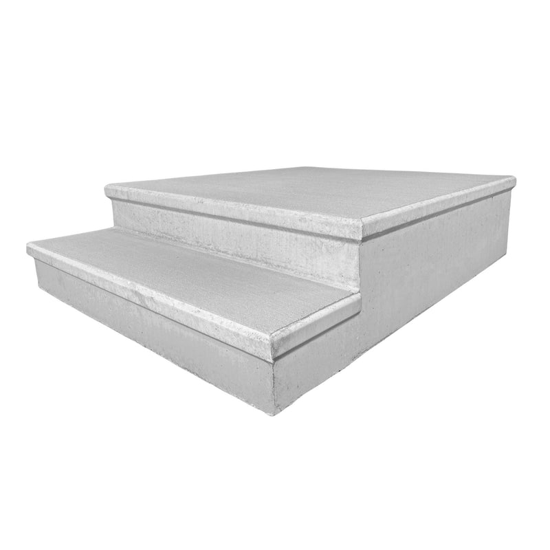 2 Tread Concrete Step With Stoop (14"H X 5'D x 4'W)