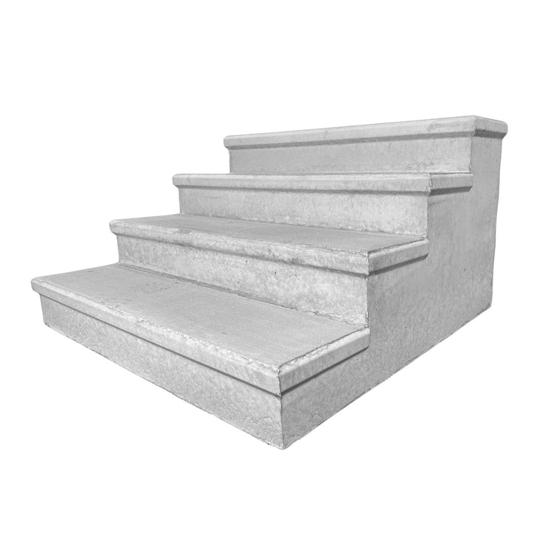 4 Tread Concrete Step (28"H X 4'D x 4'W)